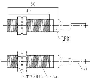 LANBAO FN12DPO Магнитный датчик кабель 2 м