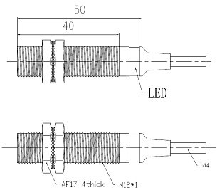 LANBAO FN12DPO Магнитный датчик кабель 2 м