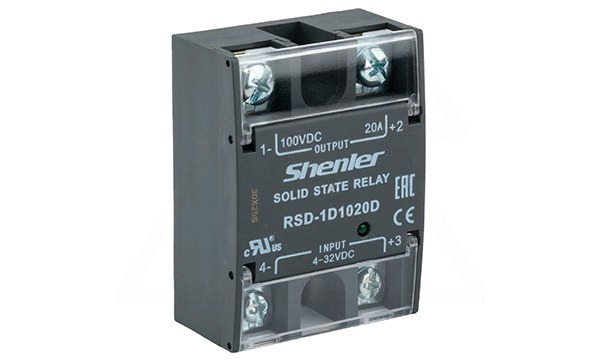 Реле твердотельное RSD-1D1020D, однофазное, 1NO, 20А(7_75VDC), 4_32VDC, W=45mm