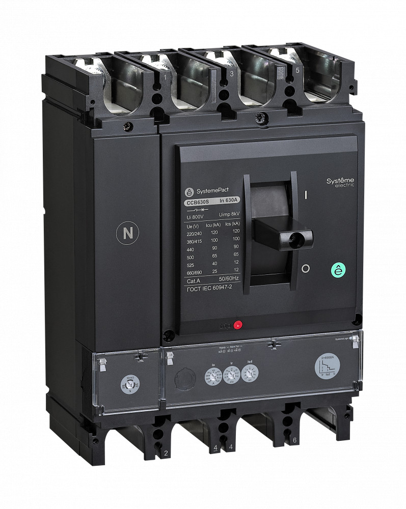 АВТ.ВЫКЛ SYSTEMEPACT CCB630 50KA 4P4D S2.3 630A