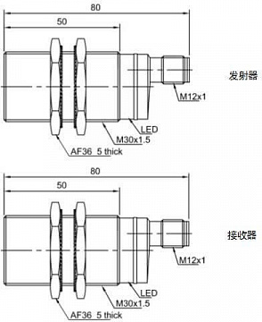 Оптический датчик LANBAO PR30-TM40DNC-E2