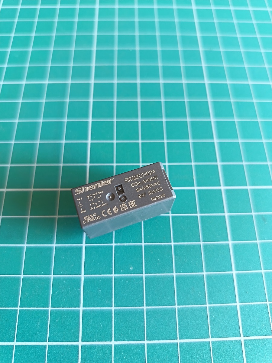 Реле R2G2CH024, 2CO, 8A(250VAC/30VDC), 24VDC,  растр. 5mm, IP50