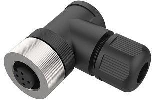 LANBAO QE12-N5G 1001 Разъем разъем (угловой), 250 AC/DC, нержавеющая сталь, IP67