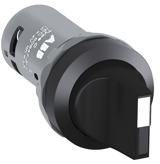 Переключатель C2SS1-10B-10, 2-х позиц., черный, 1NO (0-45), с фиксацией, IP66, пластик, 22mm