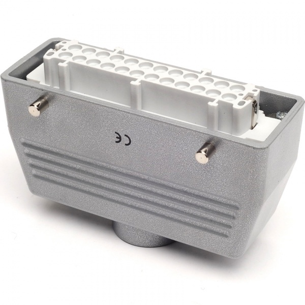 Кожух с гнездом металлический, 24 полюса, 16A, верхний ввод (PG 21), IP65 EBM24PU30