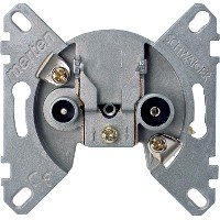 MERTEN МЕХАНИЗМ TV/FM, проходной, 2/10DB