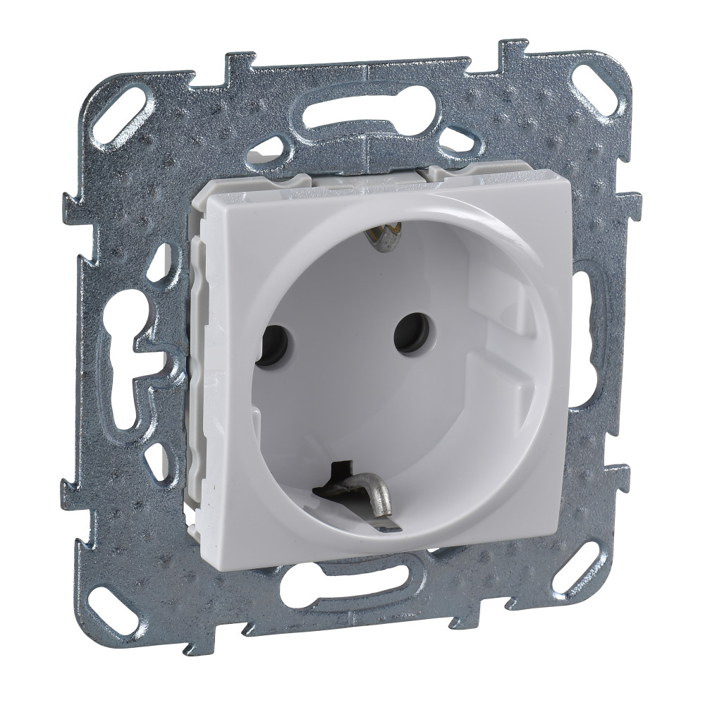 РОЗЕТКА С З/К СО ШТОРКАМИ (ВИНТ. ЗАЖИМ)