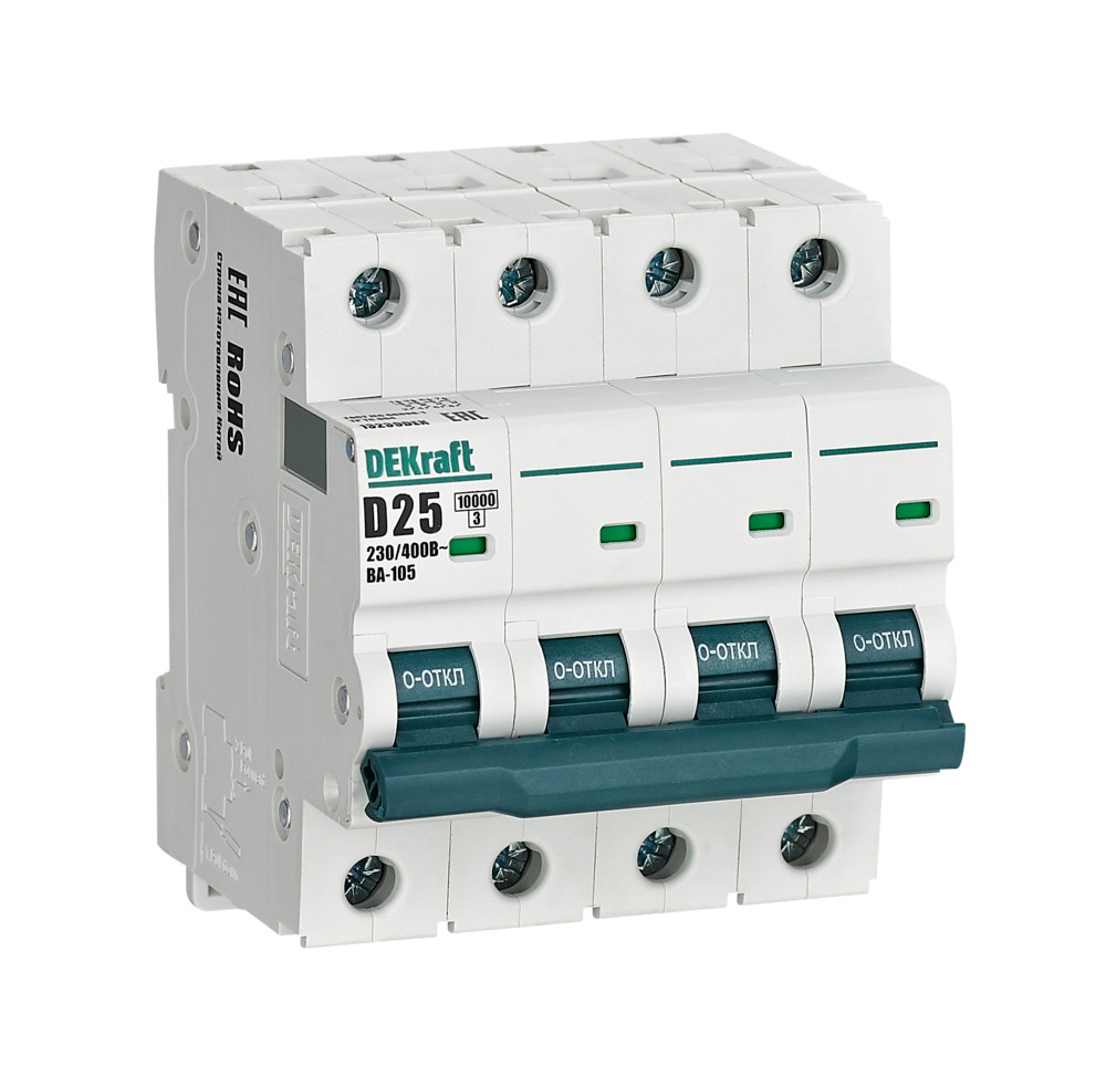 Авт. выкл. 4P 25A х-ка D ВА-105 10кА