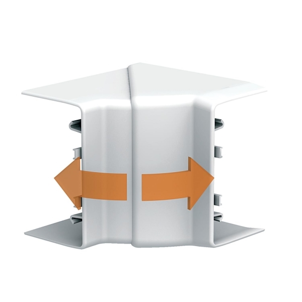 Угол внутреннего короба 95Х55ММ OL45, ПВХ белый (RAL 9010)