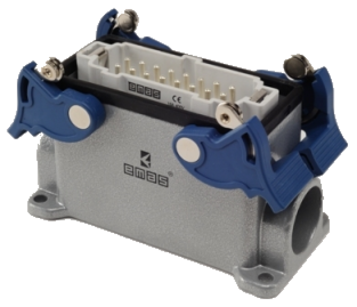 Кожух со штепселем металлический, 16 полюсов, 16A, боковой ввод (PG 21), IP65 EBM16FD24