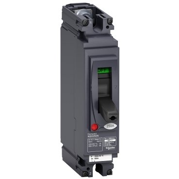 Circuit breaker, ComPact NSX250N AC, 25kA/240VAC, TMD trip unit 250A, 1 pole 1d