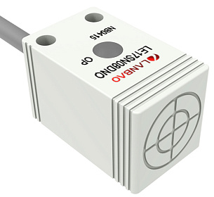 LANBAO LE17SF05DNC индуктивный датчик 17x17x28мм NPN NC 5мм кабель 2м