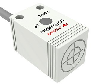 LANBAO LE17SF05DNC индуктивный датчик 17x17x28мм NPN NC 5мм кабель 2м