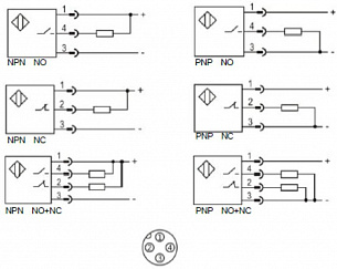 LANBAO LR30XBF10DPR-E2 индуктивный датчик M30 PNP NO/NC Sn=10мм Разъем М12