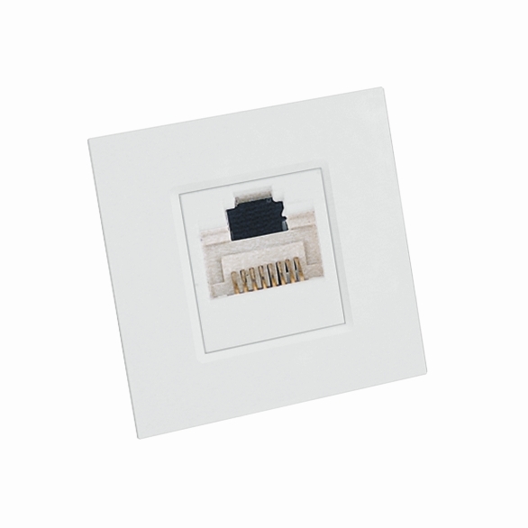 W45 РОЗЕТКА компьютерная 1хRJ45 кат. 5е UTP, 2 модуля (45х45 мм) БЕЛАЯ