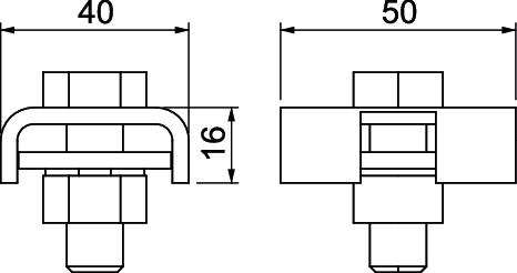Клемма 1818 FT для параллельного соединения проводника Ø8-10мм, гор. оцинк.