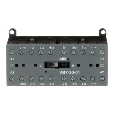 Мини-контактор реверсивный VB7-30-01-80 220...240VAC, 3NO 12A(20A-AC1) 5.5kW, всп.контакт 1NC (4A-AC15)
