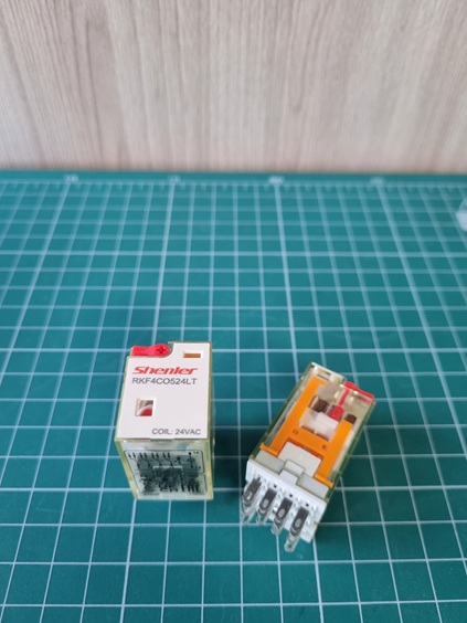 Реле RKF4CO524LT, 4CO, 6A(250VAC/30VDC), 24VAC, мех. индикация, тест-кнопка с блокировкой, LED