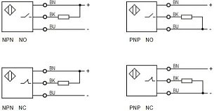 LANBAO LR30XCN40DNOY индуктивный датчик M30x62мм NPN NO Sn=40мм кабель 2м