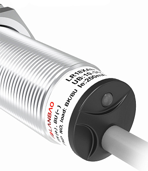 LANBAO LR18XCN08ATO индуктивный датчик M18x61,5мм 2-х проводный 20-250AC NO S=8мм кабель 2м