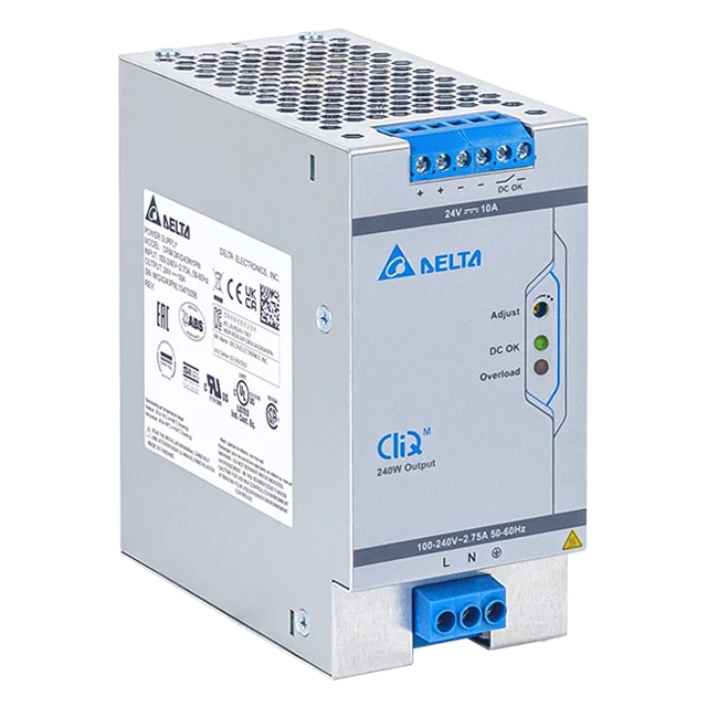 Блок питания импульсный CliQ M, 240W, 10А, 85-276VAC / 24VDC, ал.корпус