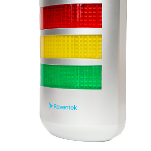 RAVENTEK ROV-324F-RYG Светодиодная сигнальная колонна, 100х190мм, 24VDC, звук, IP44, 3 цвета