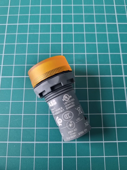 Светосигнальная арматура CL2-523Y, желтая, 230VAC, IP66, 22mm