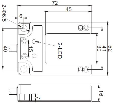 LANBAO PU30-TDNB 3001 Оптический щелевой 30 мм, инфракрасный светодиод (модуляция), NPN