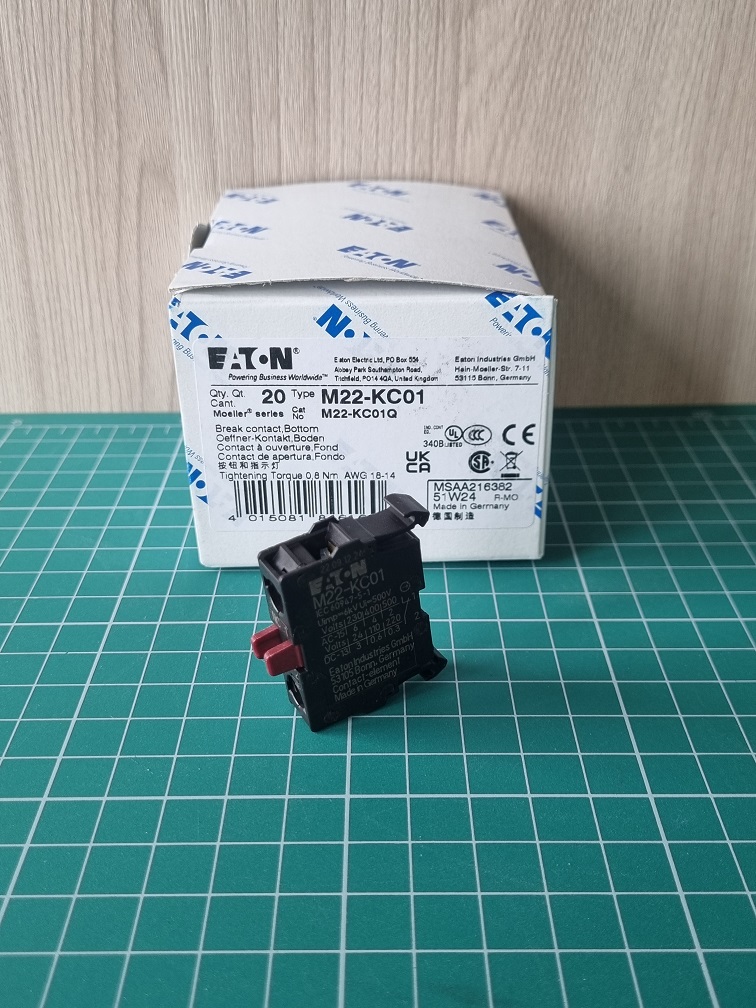 Блок-контакт 1NC, 4А (монтаж в коробку) Titan M22-KC01