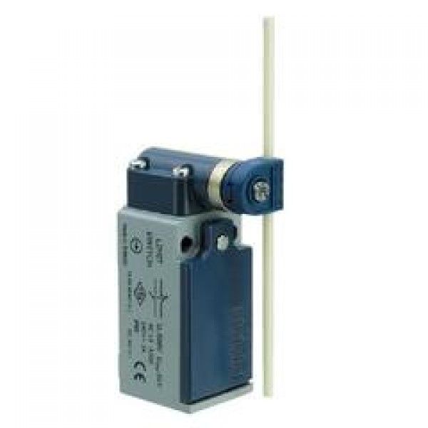 Концевой выключатель, привод жёсткий стержень из волокна (1НЗ+1НО, синхронное сраб.), серия L51, металлический корпус (240В AC, 3А), IP65 L51K23REF121