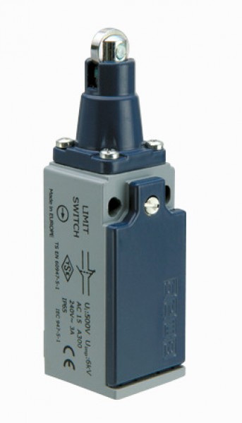 Концевой выключатель, привод роликовый 11мм металлический плунжер (1НЗ+1НО, синхронное сраб.), серия L51, металлический корпус (240В AC, 3А), IP65 L51K23MUM331