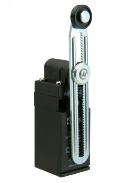 Концевой выключатель, привод реверсивный пластиковый ролик 18мм с угловым действием, регулируемый (1НЗ+1НО, мгновенное сраб.), серия L3, пластиковый корпус (240В AC, 3А), IP65 L3K13MEP123