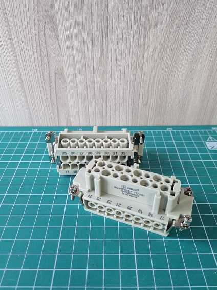 Вставка контактная, размер H16B, тип гнездо, 16P+PE (17-32), 16A, 500V, винтовой зажим