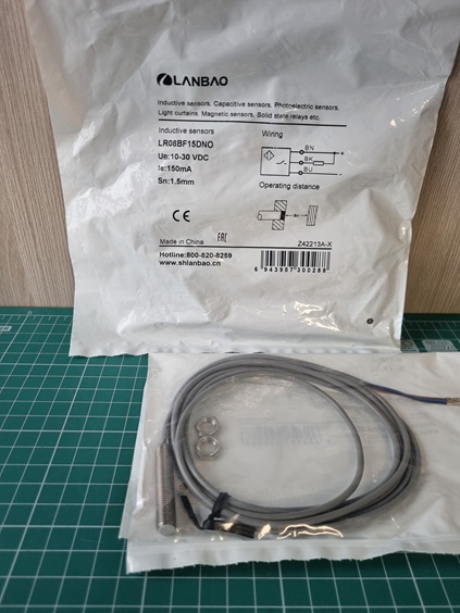 LANBAO LR08BF15DNO индуктивный датчик M8x49мм NPN NO Sn=1.5мм кабель 2м