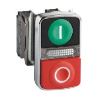 КНОПКА 22ММ ДВОЙНАЯ С МАРКИРОВКОЙ + LED XB4BW73731M5