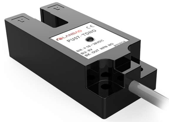 LANBAO PU07-TDPO Щелевой датчик 7мм PNP NO кабель 2м