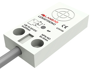LANBAO LE50SN08DPO индуктивный датчик 25x10x50мм PNP NO 8мм кабель 2м
