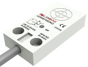 LANBAO LE50SN08DPO индуктивный датчик 25x10x50мм PNP NO 8мм кабель 2м