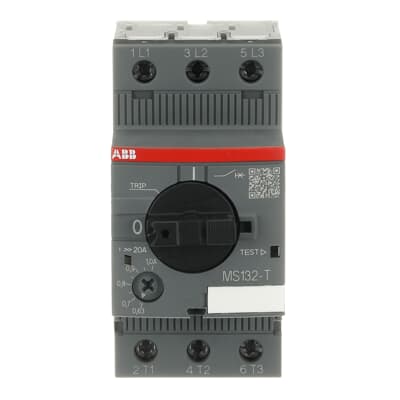 Авт. выключатель MS132-1.0T защиты трансформатора, It=0.63...1A Ie=20A Icu=100kA CLASS-10 обрыв L