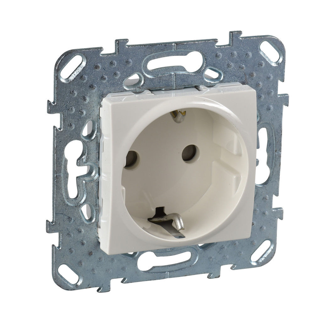 РОЗЕТКА С З/К СО ШТОРКАМИ (ВИНТ. ЗАЖИМ)