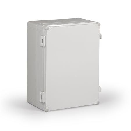 Cubo W 300 x 400 x 187, с петлями и замками, рамная вставка, серая крышка, PC, IP66