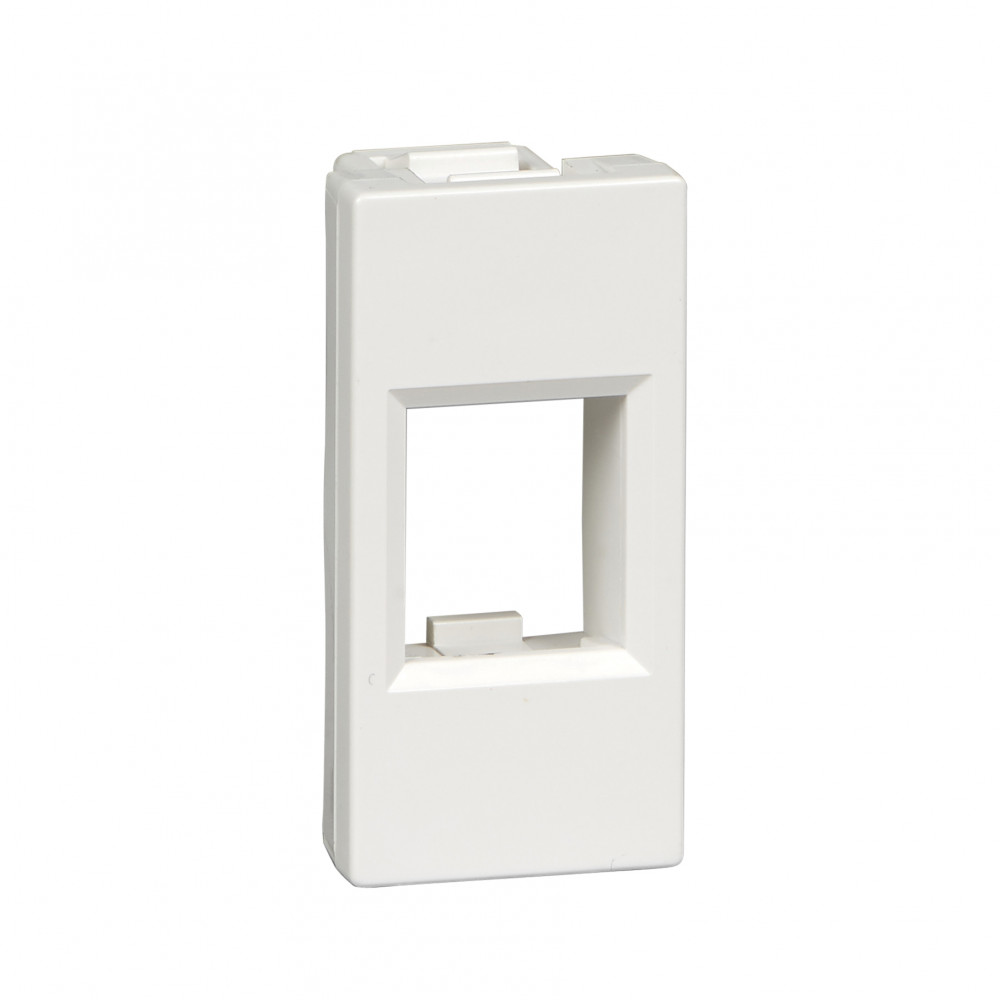 W45 Плата лицевая для 1xKeystone, 1 модуль (45х22.5 мм) БЕЛАЯ