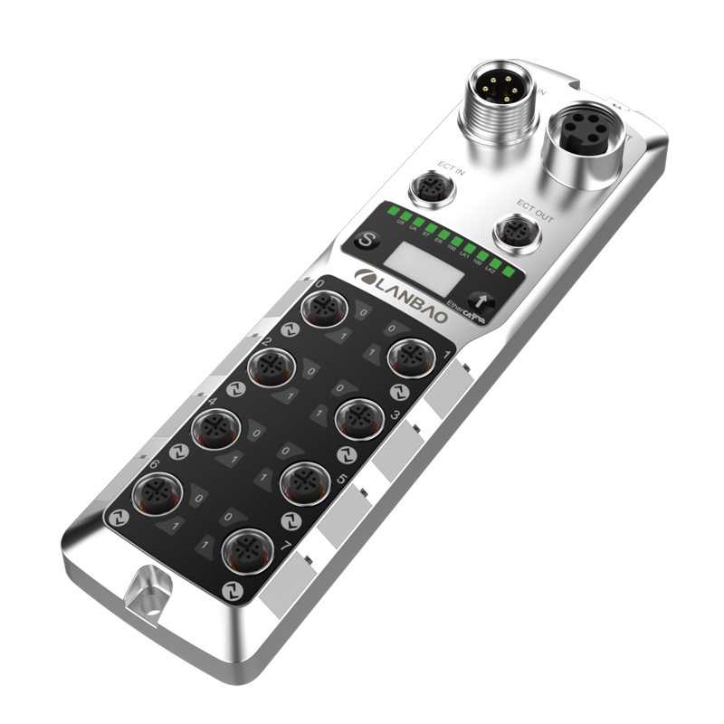 LANBAO MS ECT-SM12-0008-A  Мастер-станция IO-link / EtherCAT, 18-30 DC, РазъемM12 7/8, PNP, -25, +70, IP67, Цинк