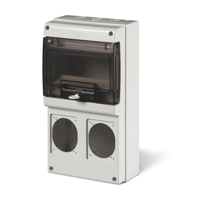 Щит комбинированный навесной M340, 8M + 2x 70x87, 184x340x106mm, IP66, серия DOMINO