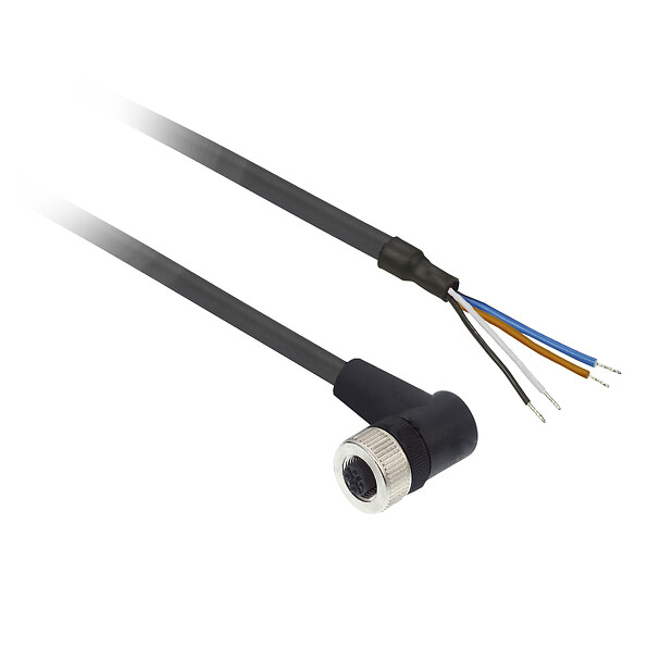 КОННЕКТОР М12,УГЛОВ.,4 pins, cable PUR 5м