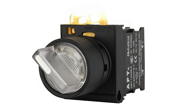 Переключатель PB3E, белый, 0-I, фиксация, 1NO, 6A 230VAC/24VDC, с подсветкой без LED, 22mm, IP65