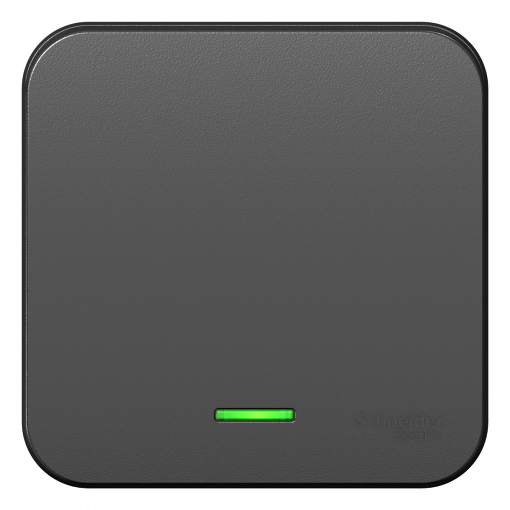 BLANCA О/У 1-клавишный ВЫКЛЮЧАТЕЛЬ (сх.1) с подсветкой, 10А, 250В, АНТРАЦИТ