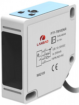 LANBAO PTF-TM20SK оптический датчик 50x50x17мм 2х-проводной Реле (T-тип) Sn=20м кабель 2м/приемник