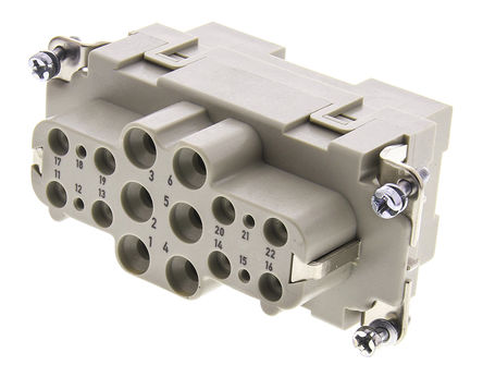 Разъем HAN "мама" Han Com PIN:18(6+12) размер 16В Iном1:40А HARTING Technology Group 09 38 018 2701