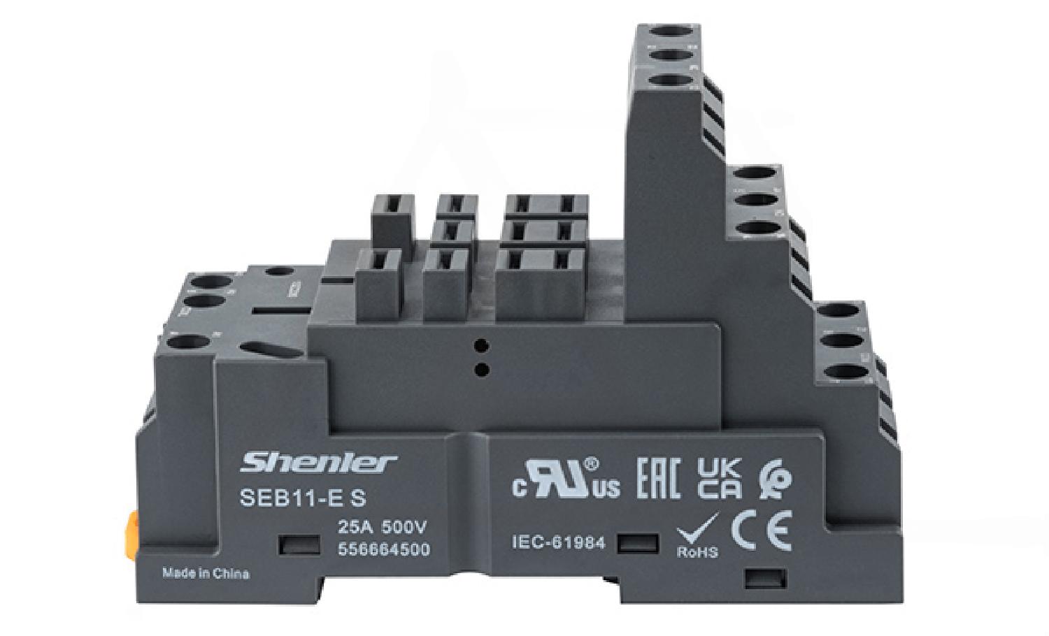Цоколь SEB11-ES, 25A(500V), винтовой зажим, черный, на рейку DIN35, для REH, RUC, RUC-M, RPW, RM, 62.31, 62.32, 62.33
